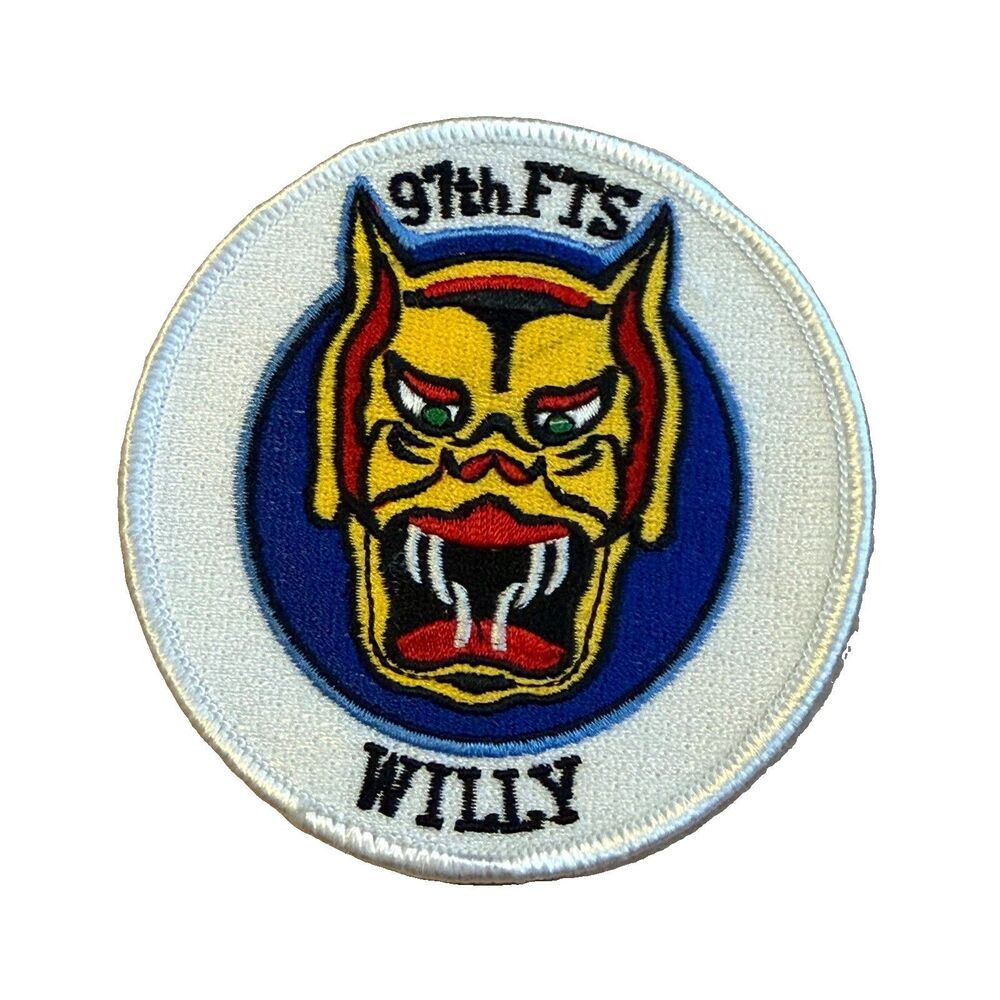 Vintage USAF 97th Flying Training Squadron Willy Devil Cat Military Patch FTS⁠
